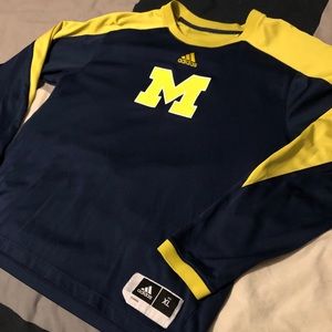 Adidas University of Michigan warmup sweater